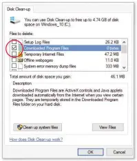  ??  ?? Get rid of the remnants of old downloads by using the Disk Clean-up option in Administra­tive Tools