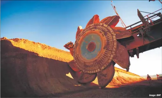  ?? Image:BHP. ?? Productivi­ty for the December quarter was impacted by lower volumes at WAIO, Olympic Dam and Spence.
