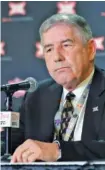  ?? AP FILE PHOTO/ORLIN WAGNER ?? Big 12 commission­er Bob Bowlsby said he believes the 10-team league is “very well prepared” to be able to deal with any challenges that might come from playing football this fall as the coronaviru­s pandemic continues.