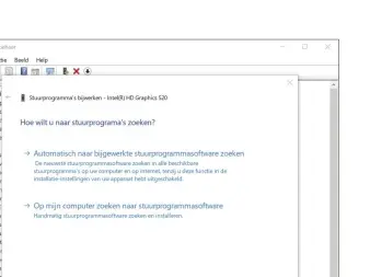  ??  ?? Als het probleem bij de software ligt, zit er niks anders op dan te updaten. Nieuwere drivers regel je niet alleen via de fabrikant, maar ook via het Apparaatbe­heer.