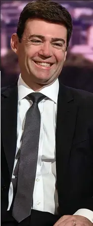  ??  ?? Ambitions: Andy Burnham yesterday