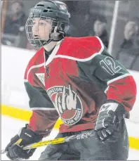  ?? JASON SIMMONDS/JOURNAL PIONEER ?? Kensington Monaghan Farms Wild forward Colby MacArthur recorded four goals and three assists in two New Brunswick/P.E.I. Major Midget Hockey League games last weekend.