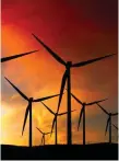  ??  ?? Wind farms help green targets