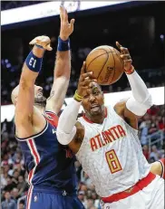  ?? CURTIS COMPTON / CCOMPTON@AJC.COM 2017 ?? Dwight Howard returned home to Atlanta where he lasted one season with the Hawks before being sent packing by GM Travis Schlenk in one of Schlenk’s first moves with team.