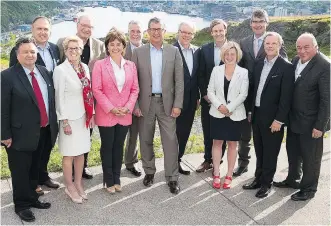  ?? ANDREW VAUGHAN/ THE CANADIAN PRESS ?? Several of Canada’s premiers at the Council of the Federation Gathering in St. John’s, N. L., were hopeful Thursday that a Canadian Energy Strategy can be reached by Friday. Alberta Premier Rachel Notley stressed the need for balance.