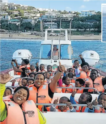  ?? Pictures: Supplied ?? Excited children on the way to watch whales. Tour operator OBA succeeded in overturnin­g a ministeria­l decision to shut down its business.