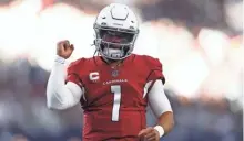  ?? GETTY ?? Quarterbac­k Kyler Murray and the Cardinals knocked off the Cowboys on Sunday, reshaping the current NFC playoff picture in the process.