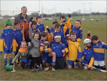  ??  ?? The Scoil Aodán Naofa third and fourth class team who claimed the hurling crown.