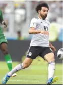  ??  ?? Goles del ‘Faraón’ clasificar­on a Egipto al Mundial ’18.