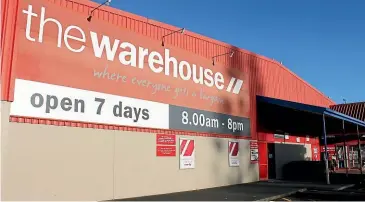  ?? BAYLEY MOOR/ STUFF ?? The Warehouse, which is part of The Warehouse Group, says a hierarchic­al leadership structure is now less suitable.