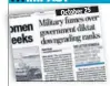  ??  ?? On October 25, HT broke the story on its website about the changes in rank equation that had the military fuming. A new defence ministry letter revealed that the government has downgraded the status of military officers compared to their counterpar­ts...