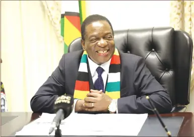  ?? — (Picture by John Manzongo) ?? President-elect Cde Emmerson Mnangagwa after a State of the Nation address last night.