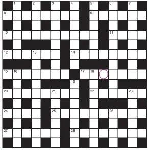  ?? ?? PLAY our accumulato­r game! Every day this week, solve the crossword to find the letter in the pink circle. On Friday, we’ll provide instructio­ns to submit your five-letter word for your chance to win a luxury Cross pen. UK residents aged 18+, excl NI. Terms apply. Entries cost 50p.