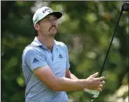  ?? (AP/Nick Wass) ?? Sam Burns’ opening round Thursday at the BMW Championsh­ip in Owings Mills, Md., was his fourth 64 in his past eight rounds.