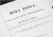  ?? Abraham Lincoln Presidenti­al Library & Museum via New York Times ?? A Bible once owned by Abraham Lincoln has renewed a longstandi­ng debate about his faith.