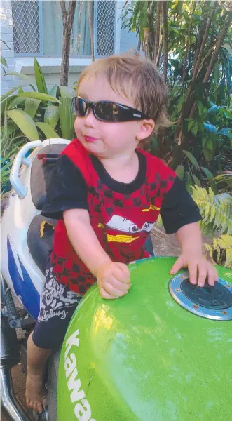  ??  ?? Justin Morgan-Parke, 3, drowned four years ago in a backyard spa that under NT Government regulation­s did not, and still does not, need to be fenced
