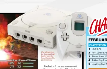  ??  ?? After a bright start, the Dreamcast finally buckled under the financial strain of its parent company.