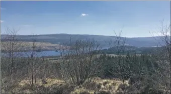  ?? ?? Blarghour Wind Farm would be on the other side of Loch Awe, on the far right. Clachan Wind Farm at Cairndow sits to the left of the ridge line.