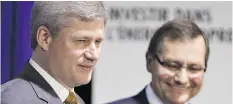  ??  ?? Former Alberta premier Ed Stelmach announced a carbon capture and storage project with then prime minister Stephen Harper as part of a plan to reduce greenhouse gas emissions.