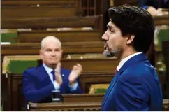  ?? CP PHOTO SEAN KILPATRICK ?? Prime Minister Justin Trudeau answers a question during question period in the House of Commons on Parliament Hill in Ottawa on Wednesday.