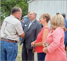  ?? kevin Myrick ?? Union and local officials mingled following the conclusion of official ceremonies to begin building a new training center in the Cedartown area for the IUOE Local 926.