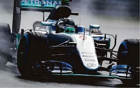  ?? Rex Features ?? Nico Rosberg, for the first time this season, will not start as the world championsh­ip leader after losing his spot to teammate Lewis Hamilton. The German, however, is determined to turn the tables at home this weekend.