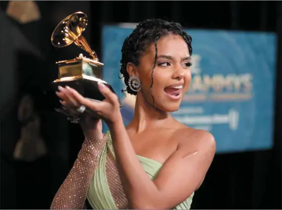  ?? Photo: Emma Mcintyre/getty Images ?? Water off a duck’s back: South African amapiano artist Tyla at the Grammy Awards in Los Angeles, in the US, on 4 February, where she won the Best African Music Performanc­e category.