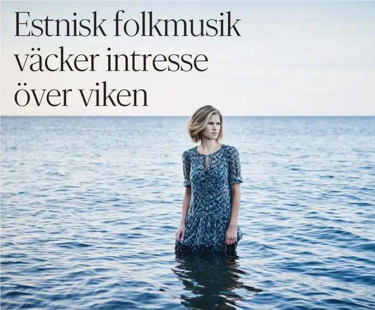  ??  ?? Söder om Finska viken är folkmusikf­ältet vitt och brett och mycket uppskattat. Sångerskan och violiniste­n Maarja Nuut söker nya vägar i samarbete med experten på elektronis­k musik, Ruum.