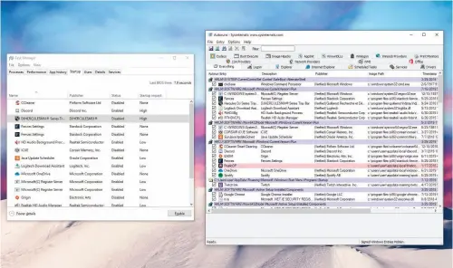  ??  ?? Task Manager can help squash auto-running programs, but Autoruns can do a whole lot more.