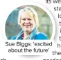  ??  ?? Sue Biggs: ‘excited about the future’