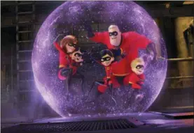  ?? DISNEY — PIXAR VIA AP ?? This image released by Disney Pixar shows a scene from “Incredible­s 2.”
