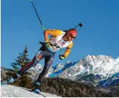  ?? Foto: Matthias Schrader, dpa ?? Mit Arnd Peiffer hört der beste deutsche Biathlet auf. Hinter ihm tut sich eine Lücke auf.