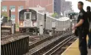  ?? Photograph: Frank Franklin ?? A subway train in the Queens. The violence and other mayhem in New York City’s subways has left residents on edge amid a surge in crime.