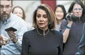  ?? J. SCOTT APPLEWHITE/AP ?? Speaker Nancy Pelosi says Congress has a constituti­onal responsibi­lity to conduct oversight of the executive branch.