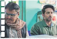  ??  ?? In Shubh Mangal Savdhan, Sugandha’s father (Neeraj Sood) takes his future son-in-law (Ayushmann Khurrana) to the doctor for his sexual problems.