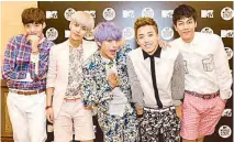  ??  ?? Boys over flowers: Onejunn, Sunwoo, Sungjun, Minsu, and Suwoong have received extensive training in singing, dancing and acting.
Photo MTV ASIA & LUCAS LAU
