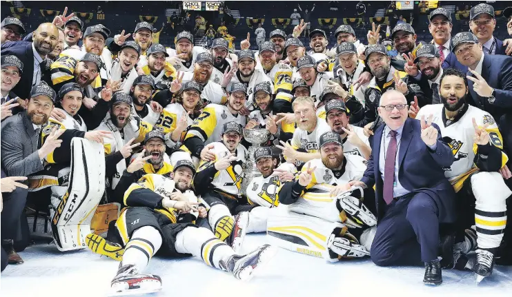  ?? — GETTY IMAGES FILES ?? The Pittsburgh Penguins could be posing for this kind of photo for years to come with a solid core projected to play together for at least the next few years.