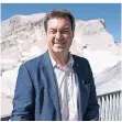  ?? FOTO: DPA ?? Auf der Höhe: Bayerns Ministerpr­äsident Söder auf der Zugspitze.