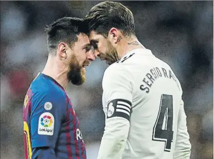  ?? FOTO: AP ?? Leo Messi y Sergio Ramos han sido protagonis­tas de los últimos Clásicos y el capitán blanco quiere mantener esta rivalidad