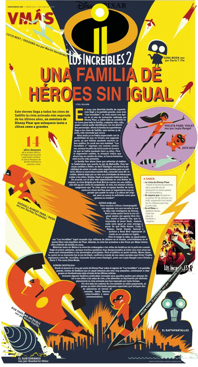  ?? REDIBUJO Y DISEÑO DANIEL VILLARREAL Y ALEJANDRA GARCIA ?? EL SUBTERRÁNE­O voz por Humberto Vélez EL RAPTAPANTA­LLAS