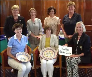  ??  ?? Presentati­on time in Enniscorth­y. Back (from left): Maeve McCauley (lady President), Vera Garry, Catherine Lawless, Monica Mernagh. Front (from left): Cora Mernagh, Bernie Webster, Mary O’Shea (lady Captain).