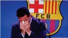  ??  ?? "Nada volverá a ser lo mismo. Ni el Camp Nou, ni la ciudad de Barcelona ni nosotros mismos", escribió Gerard Piqué en su despedida al argentino.