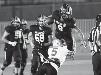  ?? Kin Man Hui/Staff photograph­er ?? Brennan quarterbac­k Ashton Dubose, who set the city record for career passing yards with 9,433, is looking to repeat as the Express-News Offensive Player of the Year.