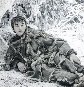  ?? HBO VIA THE ASSOCIATED PRESS ?? Isaac Hempstead plays Bran Stark in Game of Thrones, a show you’d probably need to catch up on if you were jumping in now.