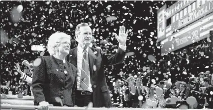  ?? Staff file photo ?? The Astrodome was the backdrop for a confetti-filled celebratio­n of George H.W. Bush’s acceptance of the Republican nomination for president to cap off the Republican National Convention on Aug. 20, 1992.