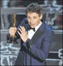  ??  ?? Actor
Eddie Redmayne: Won for best actor in a leading role for“The Theory of Everything.” JOHN SHEARER /
INVISION