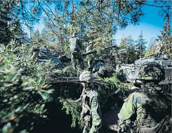  ?? JONATHAN NACK T AN / A ?? Maniobras del ejército sueco en la isla de Gotland