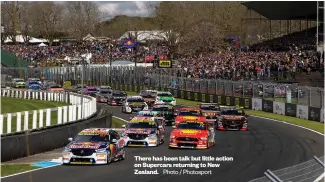  ?? Photo / Photosport ?? There has been talk but little action on Supercars returning to New Zealand.