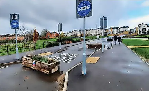  ?? Picture: Aled Thomas ?? The bus stop in Barley Road Cheltenham where no buses run