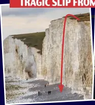  ??  ?? June 2017: South Korean student Hyewon Kim, 23, asked a stranger to take her picture on the Seven Sisters clifftop, in Sussex, as she jumped in the air